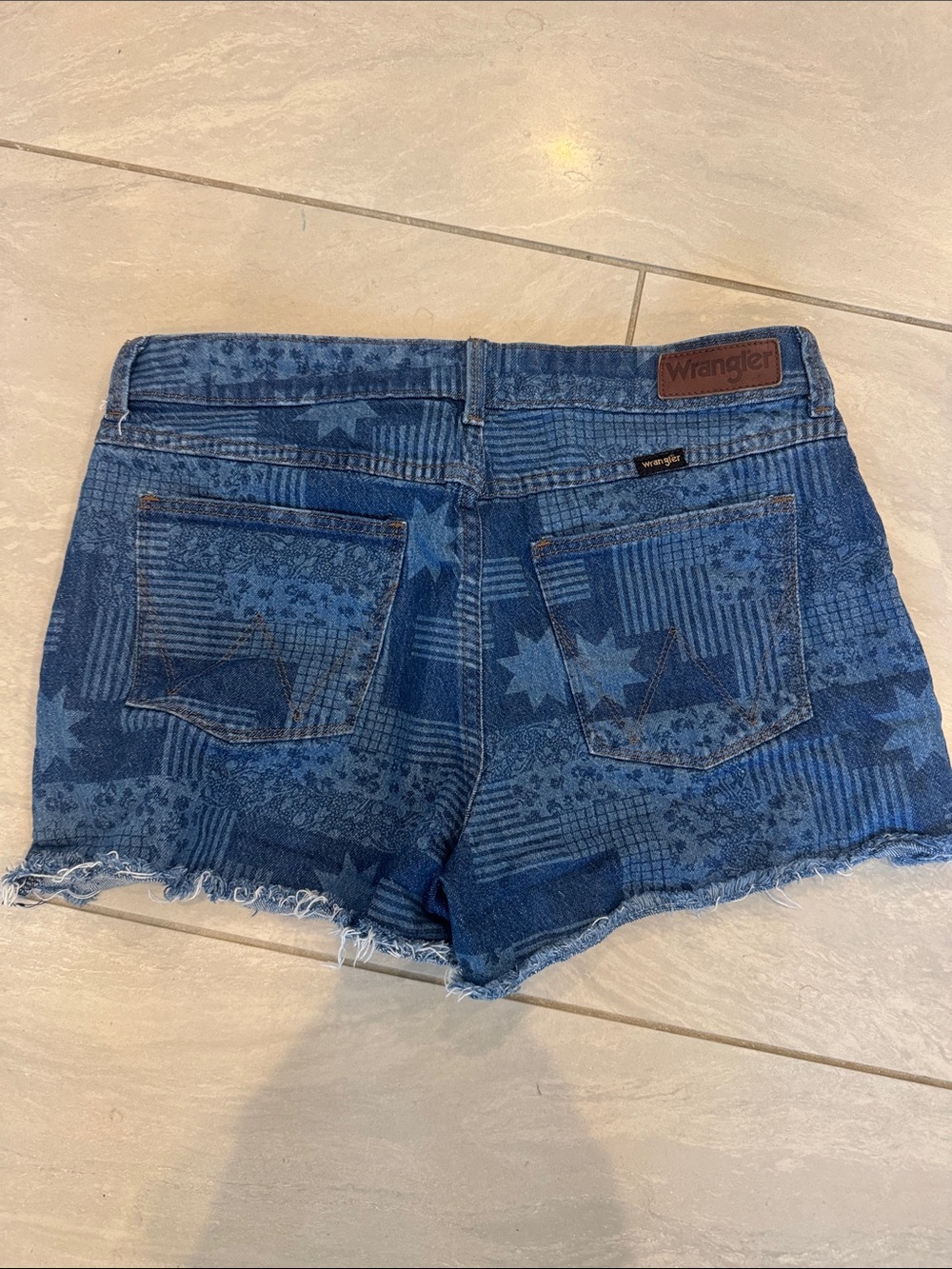 Wrangler Women's Mid-Rise Vintage Denim Short Cutoff Shorts